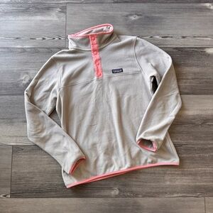 Patagonia Lightweight Synchilla Snap-T Pullover grey pink medium
